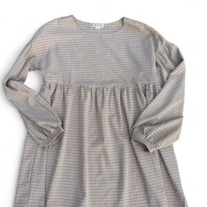 Plaid Long Sleeve Mini Dress